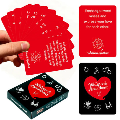 50PCS Card Couples Drinking Game Set, 8.9x6.4cm Challenge Cards, Perfect for Date Nights, Bedroom Fun, and Adult Parties