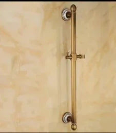 Brass Luxury Bathroom Shower Antique Bronze Finished Wall Mounted Lifting Bathroom Shower Mixer Set Portable Shower