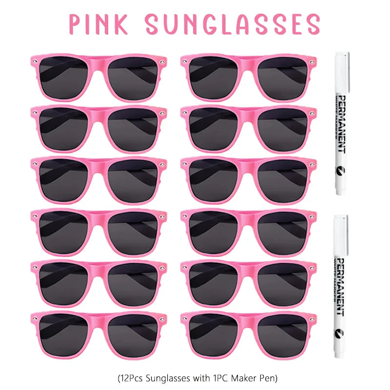 12-100Pcs Wedding Sunglasses for Guests Heart Shaped Sunglasses Bachelorette Party Glasses Bridal Shower Party Favors Photo Prop