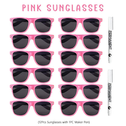 12-100Pcs Wedding Sunglasses for Guests Heart Shaped Sunglasses Bachelorette Party Glasses Bridal Shower Party Favors Photo Prop