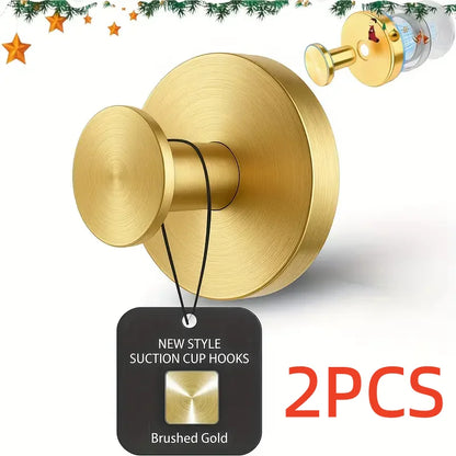 Stainless SteeHeavy Duty Suction Cup Hooks – No Drill Wall Mount for Shower, Bathroom, Kitchen Holds 6.8KG on Glass/Mirror/Tile