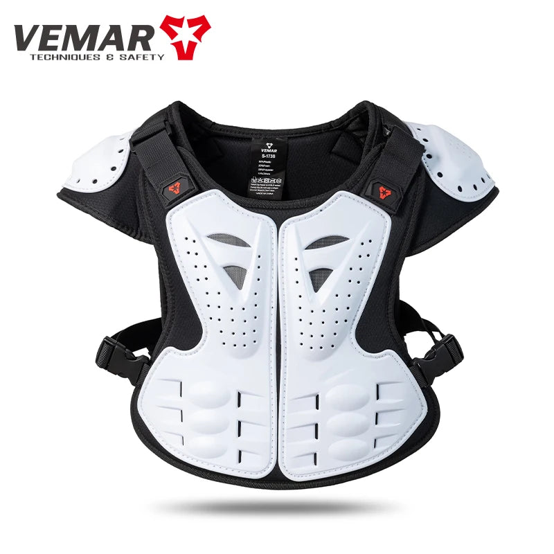 Kids Motorcycle Riding Body Armor/Elbow Knee Protector Children Motocross Back Vest Chest Off-Road Moto Cycling Protective Gear