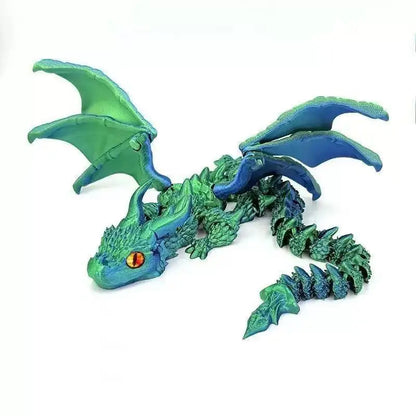 New 3D Printed Wyvern Dragon with Wings Simulation Model Gift Articulated Dragons Fidget Dragons Desktop Ornaments