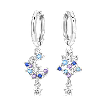 Orstarry 925 Sterling Silver Asymmetric Design Earring Key Lock Earrings Drop Earrings For Women Party Gifts Trendy Jewelry