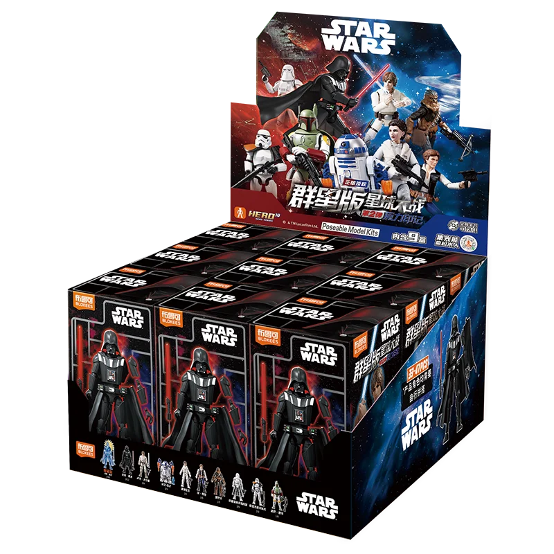 BLOKEES Original Mandalorian GV02 Star Wars Toy Djarin Mando Grogu Yoda Boba Fett Imperial Stormtrooper Action Figure Model Gift