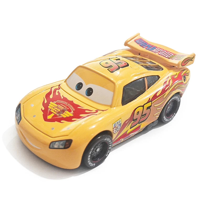 Pixar Cars Lightning McQueen Hudson Hornet Piston Cup Racer Version Metal Die Casting Model Car Racing Toys Birthday Gifts