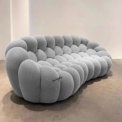 Any Size Custom Bubble Soccer Sofa Vacuum Rolled Packed Integrated Sponge Customizable Multi Fabric Wraps Around Comfort Living