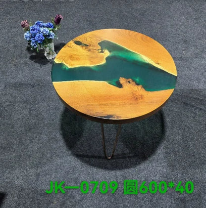 Stunning Epoxy Resin Live Edge Wood Table, Unique Handmade Art Piece for Dining Room, Office, Natural Wood and Resin ,Customized