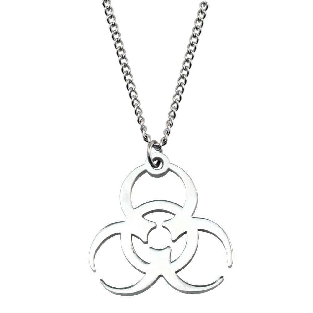 Stainless Steel Residents Evils Pendant Necklace Corporation Symbol Chain Necklace Fans Cosplay Party Jewelry Accessories Gift