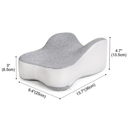 Long 14”Knee Pillow for Side Sleeper Fully Support Thighs and Knees for Required Knee Separation- Leg Pillow - Large, Gray