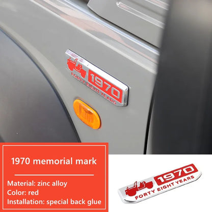 Car Exterior Accessories 1970 Commemorative Car Logo Modified Decorative Tailgate Logo Suitable for Suzuki Jimny JB43 JB64 JB74