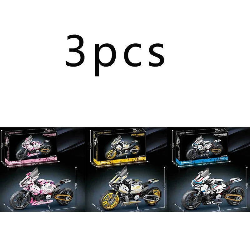 Technical Mini Building Blocks Model Mechanical Gifts Car Racing Speed Super Bricks Puzzle Adult Bricks Motorcycle Creative Kit