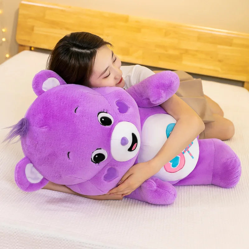 30CM Carebears Kawaii Rainbow Bear Plush Toy Lovely Anime Colorful Bear Stuffed Doll Room Decor Lovely Bear Birthday Gift