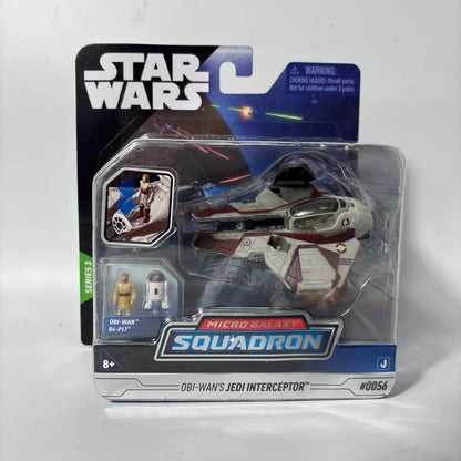 Star Wars Micro Galaxy Squadron Serie T-70 X-Wing Tie Fighter A Wing Obi Wang Jedi Interceptor Class Vehicle Figure Model Toy