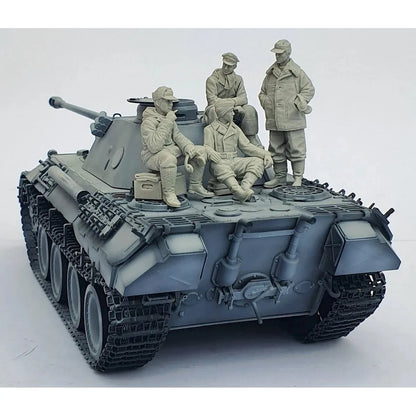 1/35 resin soldier model GK - Military theme - Two soldiers (4 figures) - Unassembled and unpainted DIY kit - 1220R