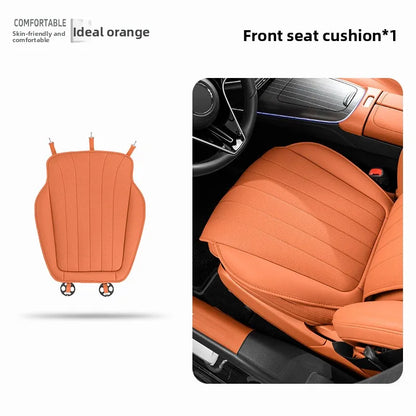 Luxury Sedan SUV Universal Nappa Leather Car Seat Cover Comfortable Memory Foam Perforated Leather Cushion Car Seat Protection