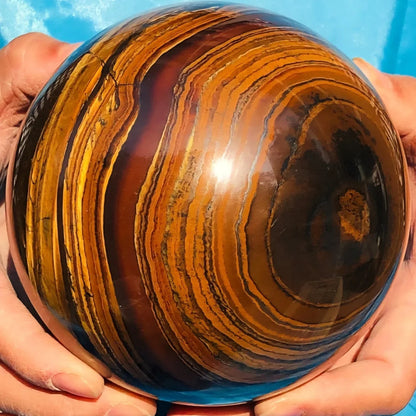 Large!Natural Formed!Iron Tiger Eye   Ball,Quartz Crystal Tiger Eye Ore Polishing Ball,Mineral, Reiki, Healing Ball