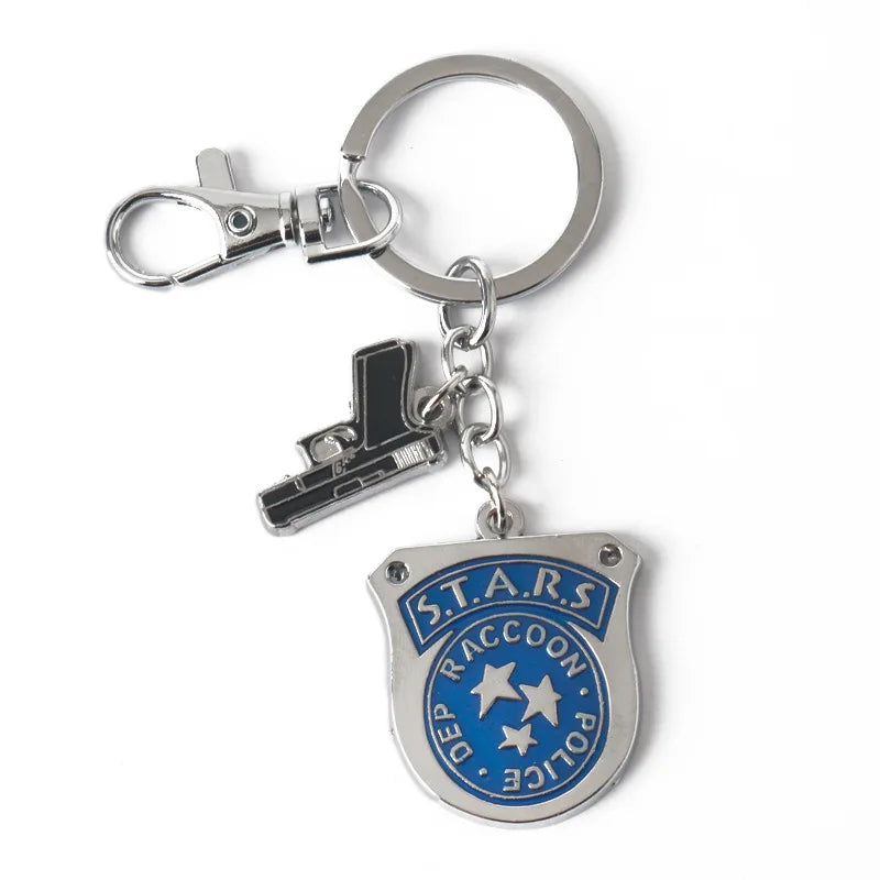 Resident Evil Metal Keychain Necklace Series STARS Badge Pendant 2026 Umbrella Corporation Cosplay Accessory Gift Collectible