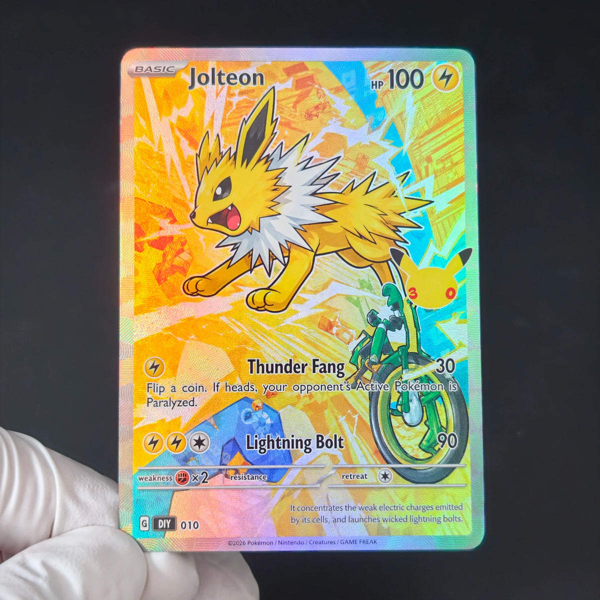 PKM 30th Anniversary Cards Eevee Series Sylveon Glaceon Umbreon Espeon Flareon Colorful Holo Foil Card DIY TCG Advanced Card