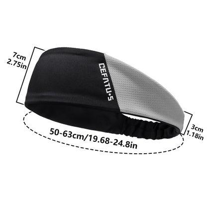 3pcs Color Blocked Sports Headband, Suitable for Both Men and Women, Yoga Headband, High Elasticity Headband, Sweat Absorbing