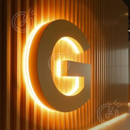 Custom LED Backlit House Number Sign 3D Metal for Outdoor Business Storefront Waterproof Illuminated Light Up Door Signs Letters