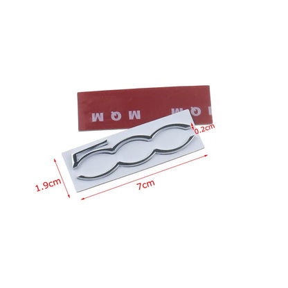 2PCS Metal Decal Car Styling 3D Badge Letter Decorative Stickers For Fiat 500 Punto Bravo Stilo Panda Abarth 124 695 Accessories