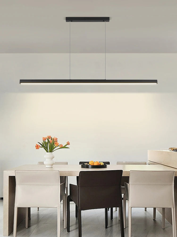 LED Restaurant Pendant Light, Dining Table Lighting, Kitchen Bar Light, Linear Light, Office Pendant Light, Modern and Minimalis