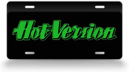 Hot Version JDM Tin Sign Green Text Japanese Drift Car Auto Tag