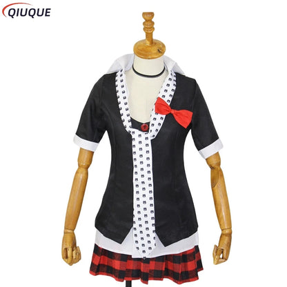 Junko Enoshima Cosplay Danganronpa Costume Anime Dangan Ronpa Cosplay School Uniforms Monokuma Hairpins Women Girl Outfit Suit