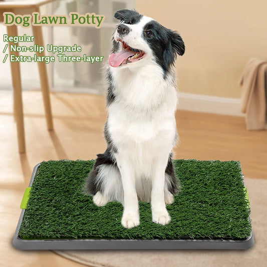 Dog Toilet Artificial Grass Dog Potty Splashproof Washable Reusable Pee Pads Dog Training Toilet Puppy Pad Tray Pet Supplies