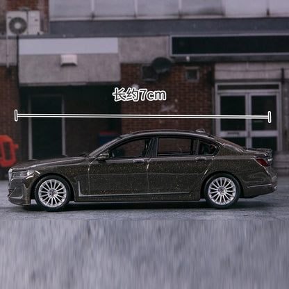 1:64 Alpina B7 Metal grey #619 M3 #314 alloy die casting simulation car model, boys' toys,children's holiday birthday gifts