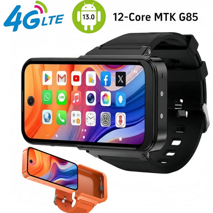 Q333 Android 13.0 Mini Smart Watch 3.97 Inches 8GB RAM 256GB ROM Dual SIM Standby Play Store Detachable Watch Strap Smart Watch