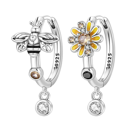 Orstarry 925 Sterling Silver Asymmetric Design Earring Key Lock Earrings Drop Earrings For Women Party Gifts Trendy Jewelry
