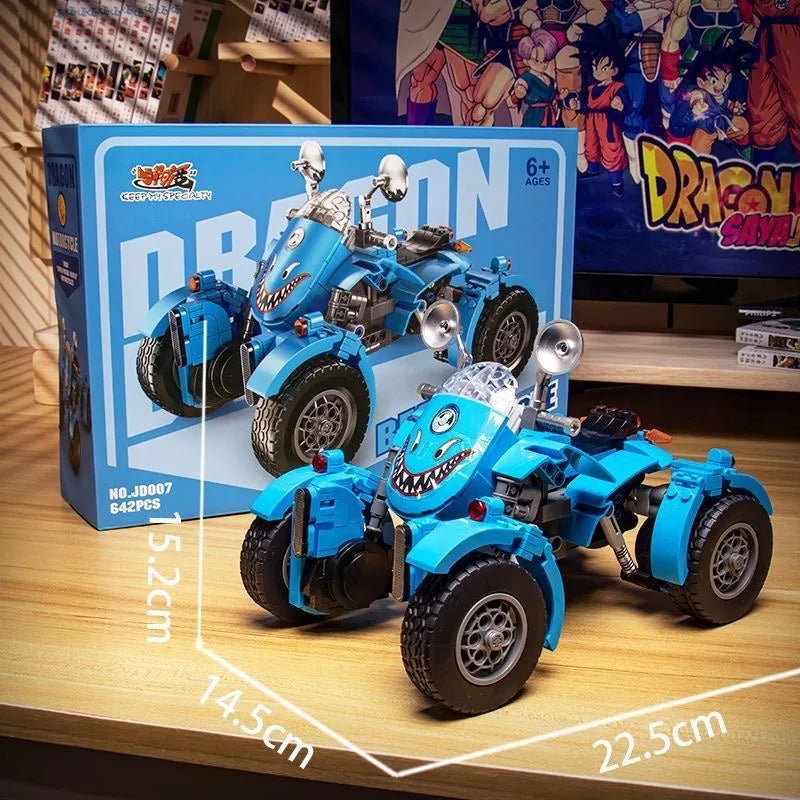 Dragon Ball Series Motorcycle Off-Road Vehicle Bulma Goku Mount Assembled Figures Ornaments Toys Collection Gifts
