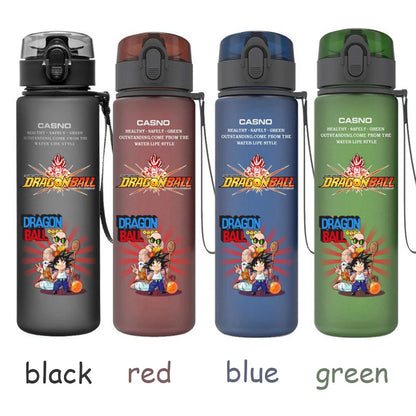 560ML Dragon Ball Water Cup Children Portable Plastic Goku Vegeta Bulma Cartoon Outdoor Large Capacity Sport Water Bottle Gift