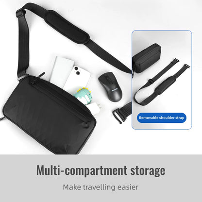 HcanKcan Men's Shoulder Bag Lightweight Crossbody Bag Multiple Pockets Waterproof X-Pac Fabric Travel Bag Portable Storage Bag