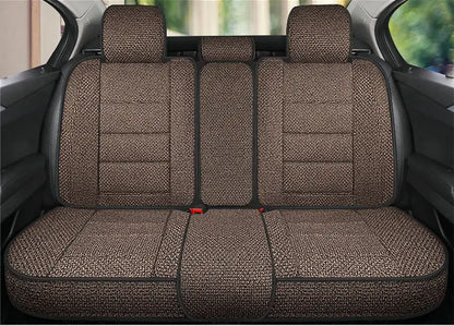 Universal Linen Car Seat Full Cover Breathable Comfortable Flax Sedan SUV Seat Cushion Car Seats Full Cover Protection