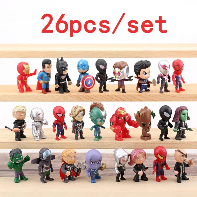 Capsule Toys the Avengers Hulk Thor Spider Man Venom Captain Decoration Collection Action Figure Toy Xmas Fans Gift