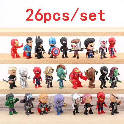 Capsule Toys the Avengers Hulk Thor Spider Man Venom Captain Decoration Collection Action Figure Toy Xmas Fans Gift