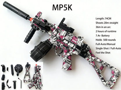 7.4V Full Auto Gel Blasters Gun for Adults, 20m Long Range & Stable Shooting, Electric Gel Ball Blaster Outdoor Toy for Adults