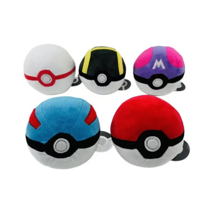 5pcs/set Pokemon Plush Poke Ball Master Ball Great Ball Ultra Ball Premier Ball Stuffed Doll Toys Children Kids Christmas Gifts