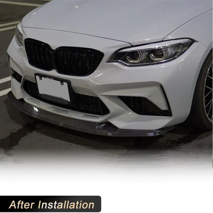 Full Carbon Fiber Front Bumper Lip Spoiler for BMW F87 M2 Competition M2C Coupe 2018-2020 Car Front Lip Chin Apron Body Kit