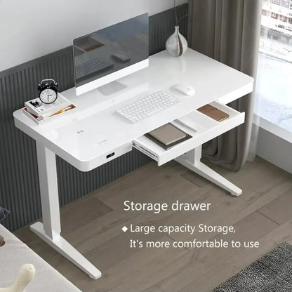 C-type computer desk electric adjustable height for modern office