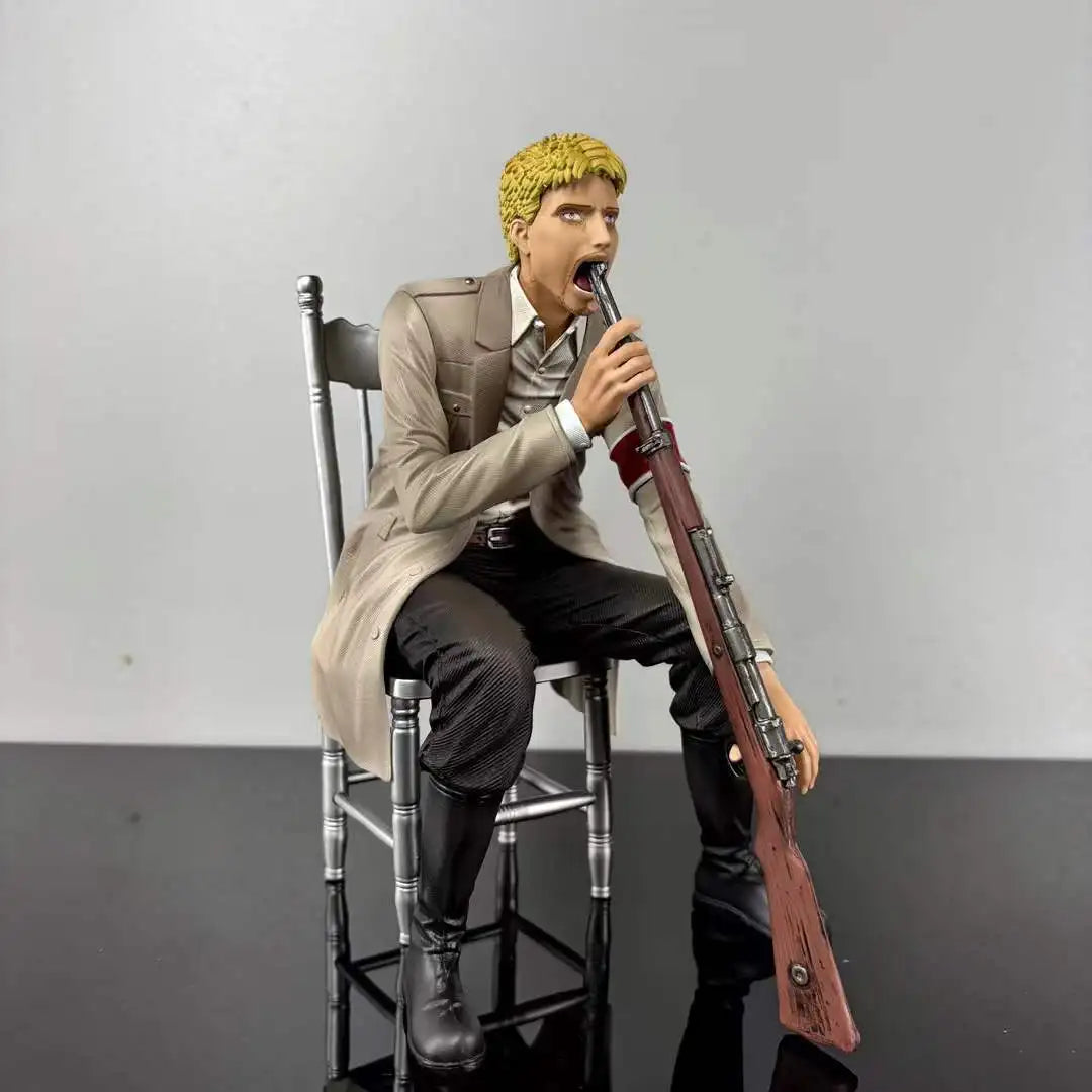 【C4 STUDIO】20cm/7.87 Inch Anime Attack on Titan Reiner Braun GK Figure Standing Statue Ornament Collectible Model Toy Gift