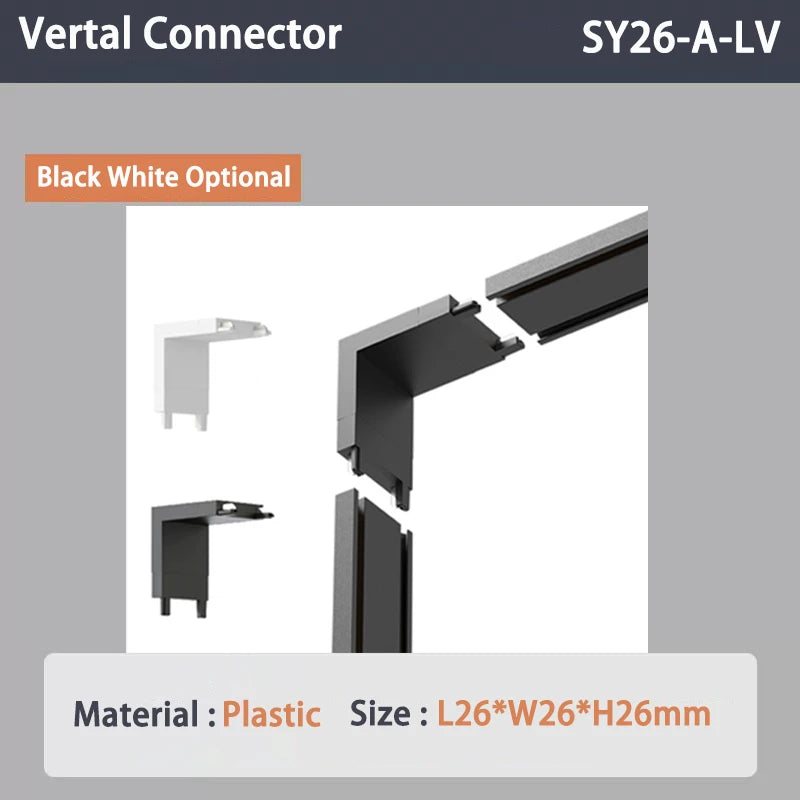 6MM Ultra Slim Magnetic Track Light Surface Mounted Ceiling Rail DC48V Modern LED Lamp Black White Magnet Rail Lamp Spotlight
