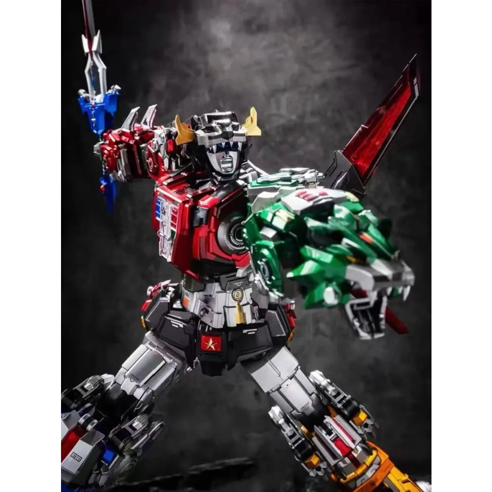 In Stock Reignite Beast King Reborn-01 Transformable and Combining Model LED Base Alloy Detachable Robot Lions Action Figure