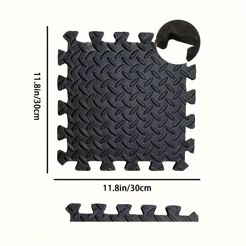 16 Piece Fitness Yoga Mat Soft EVA Foam Puzzle Mat Non Slip Interlocking Gym Mat Protective Mat for Fitness Equipment