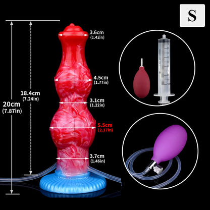 NNSX Large Ejaculation Dildo with Inflatable Anal Plug Big Knot Squirting Penis Adult Sex Toys Erotic Products for Men Women