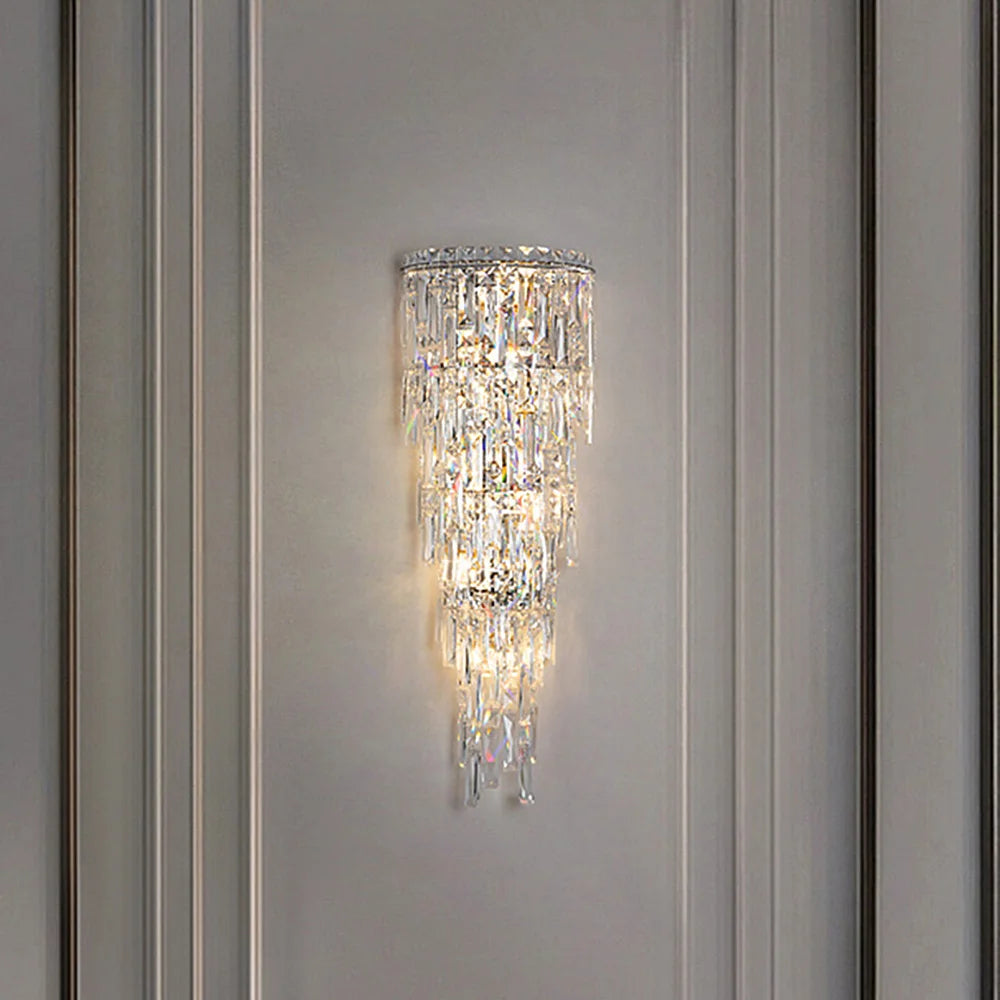 Hotel Lobby Modern Corridor Crystal Wall Lamp Bedroom Staircase Indoor Lighting Villa Duplex Living Room Background Decor Home