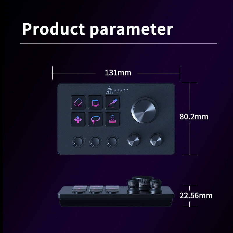 AJAZZ AKP03E/AKP153E Desktop Controller Mini Keyboard Helper, Wired Connection, Supports PC and Laptops, Supports Various DIY
